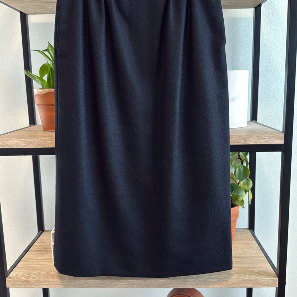 Pendleton 100% Virgin Wool Midi Black Career Pencil Skirt, 8 - Picture 3 of 6
